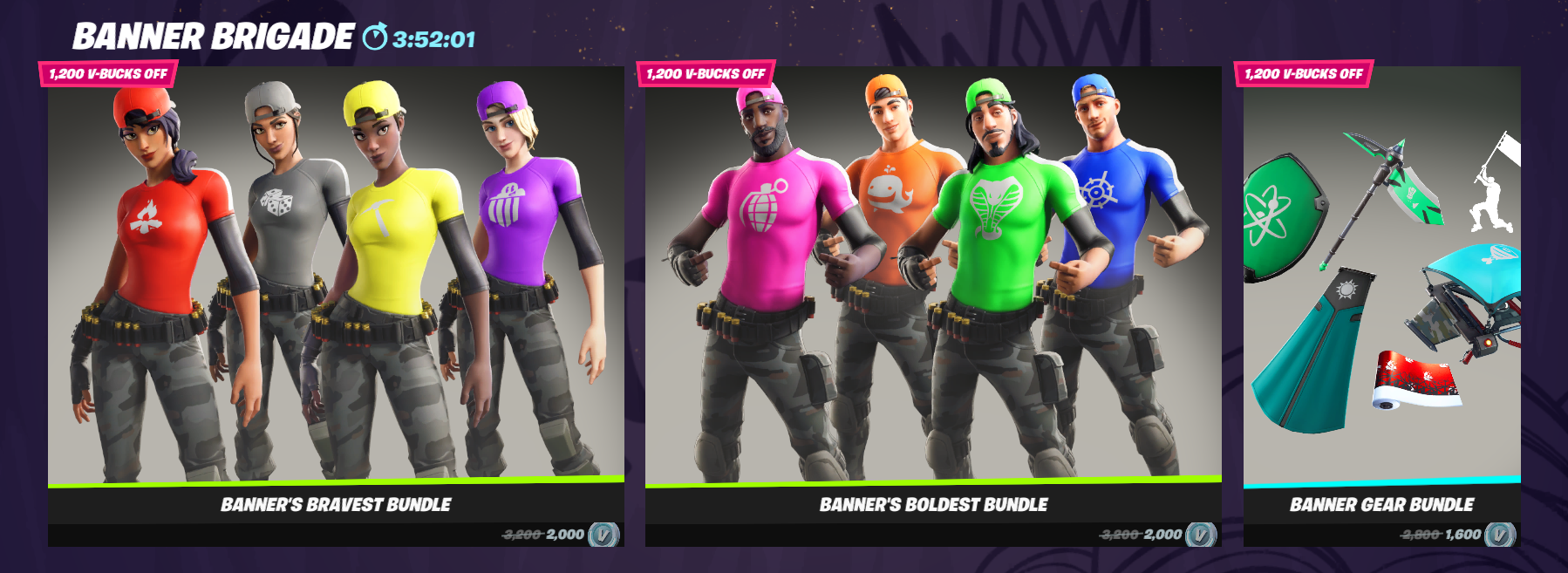 Banner brigade fortnite july 20 item shop
