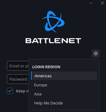 Battle.net Login Window