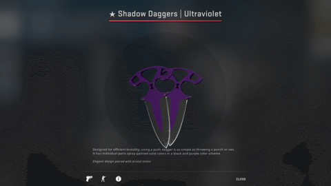 Best cs go knife skins shadow daggers ultraviolet