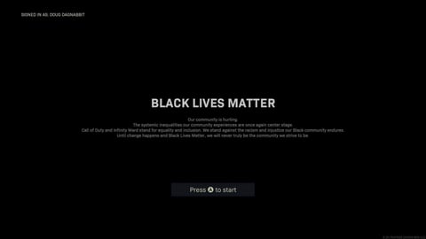 Black lives matter loading screen