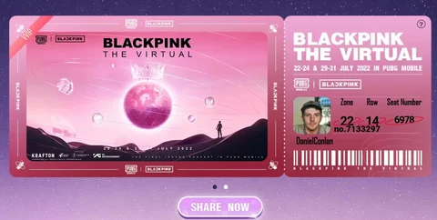 Blackpink the virtual concert ticket