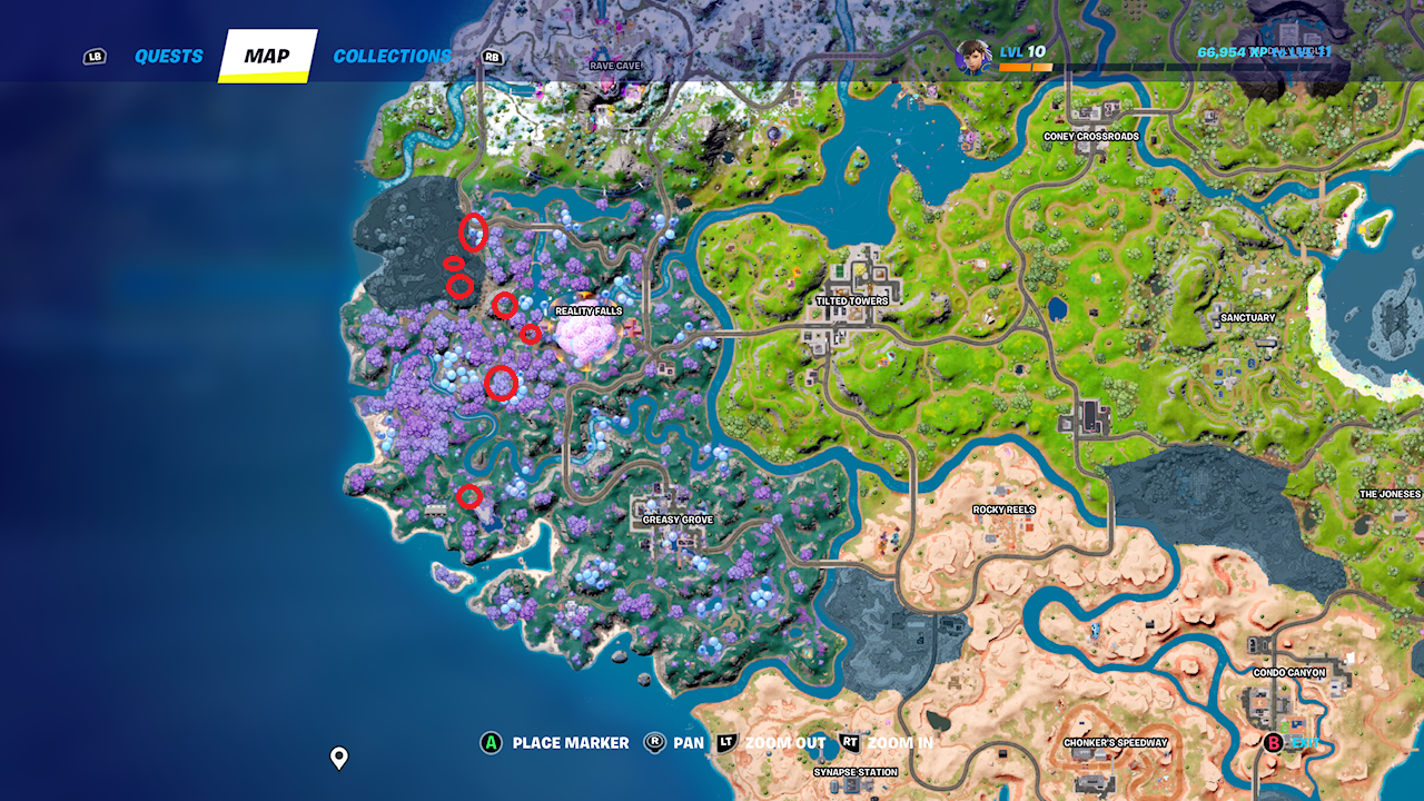 Boulder locations