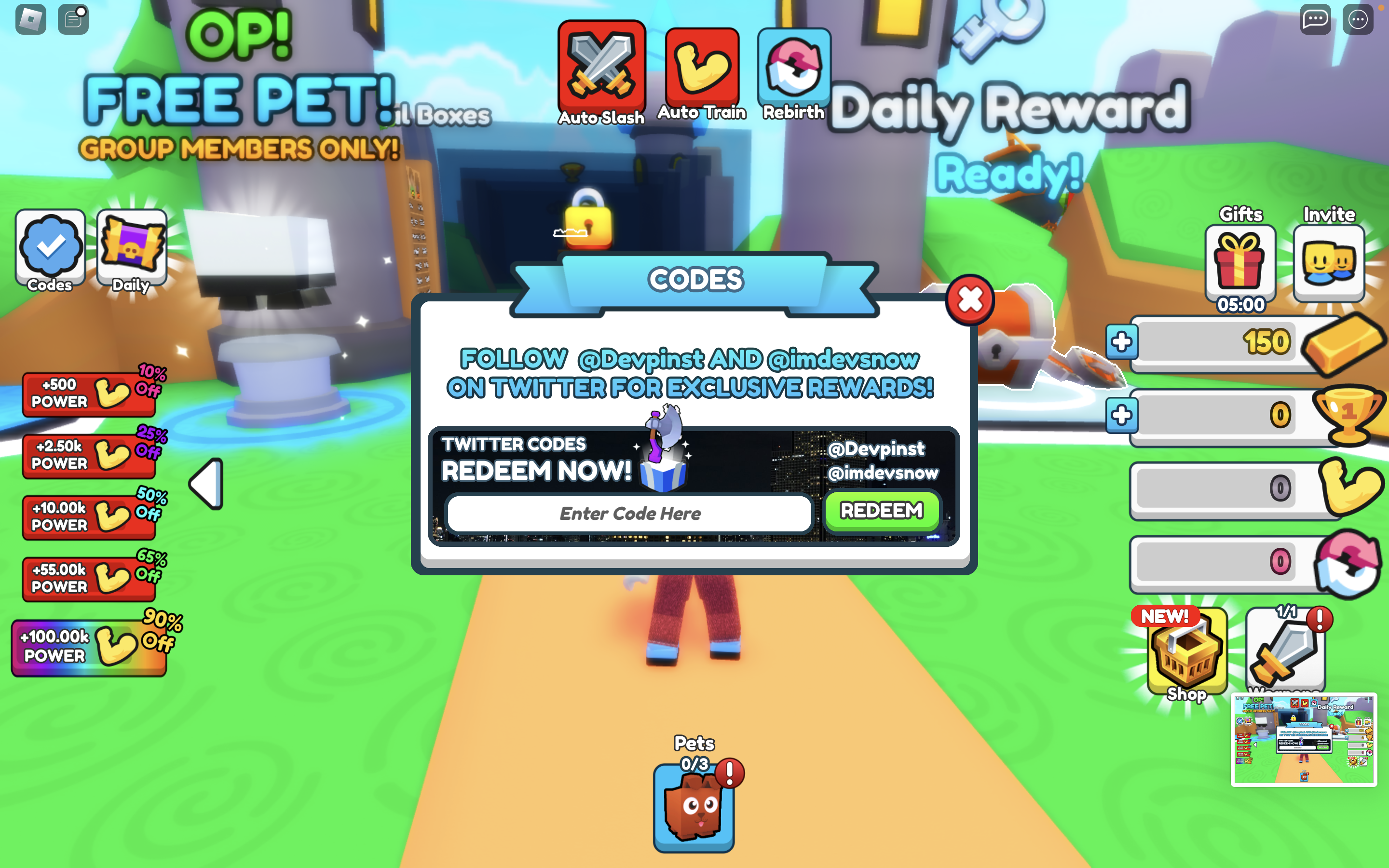 Box slash simulator how to redeem codes