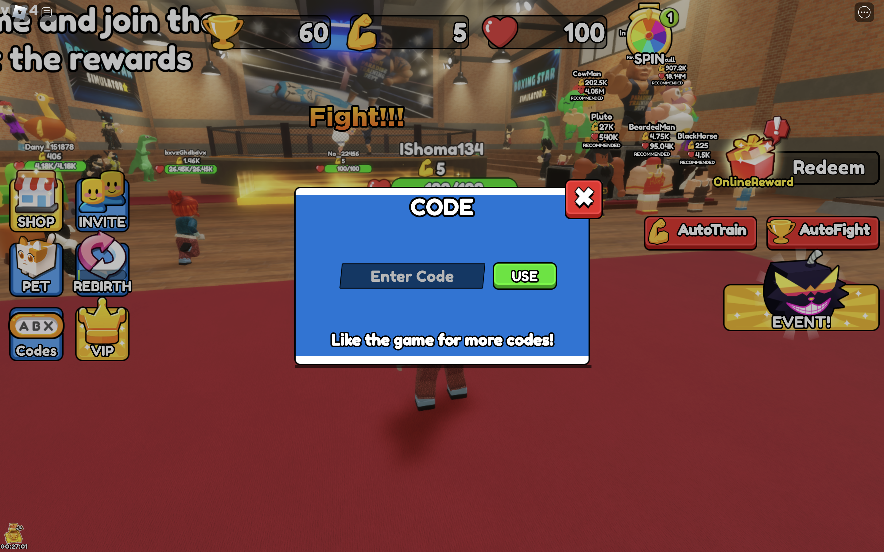 boxing star simulator how to redeem codes