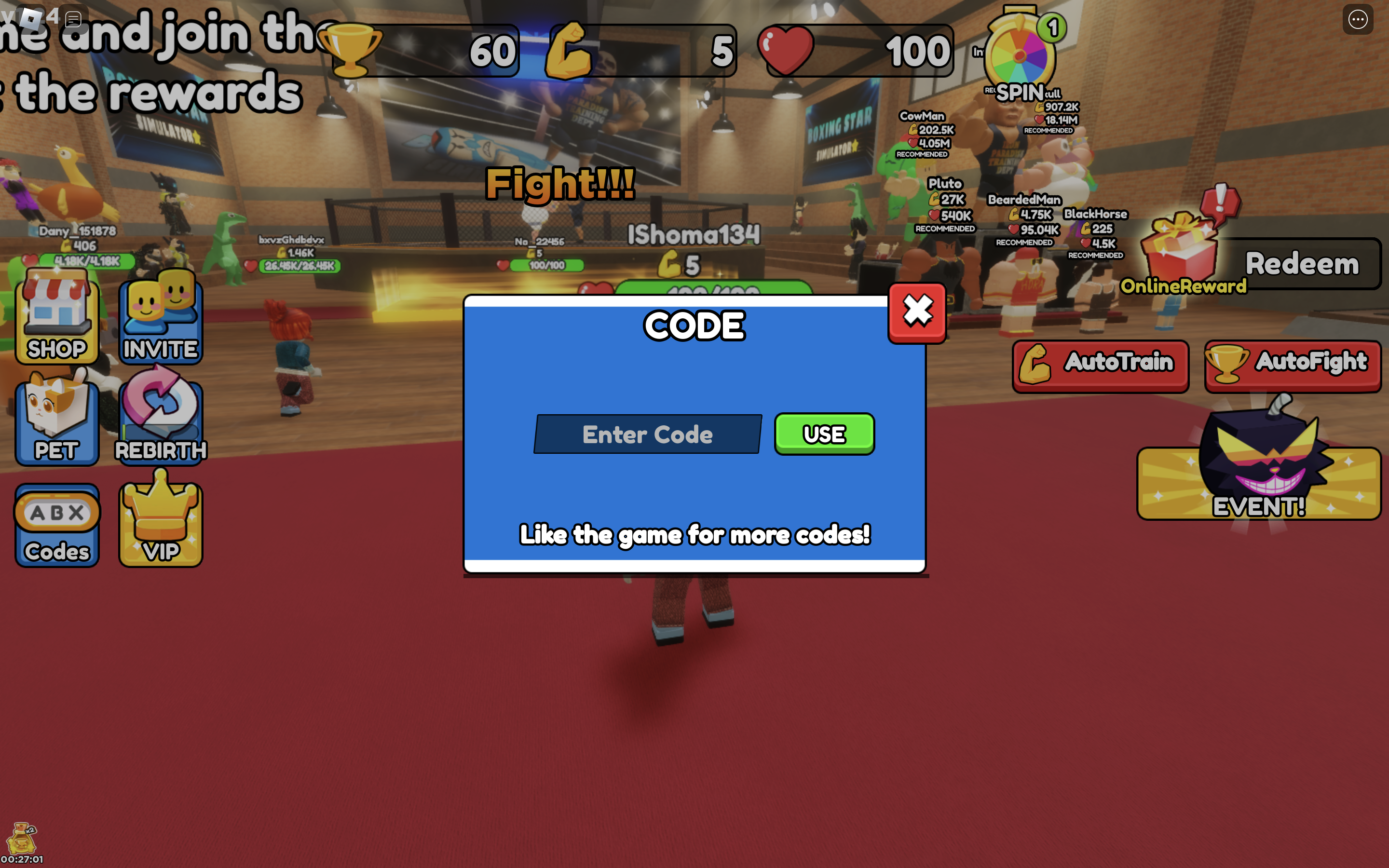 Boxing star simulator how to redeem codes