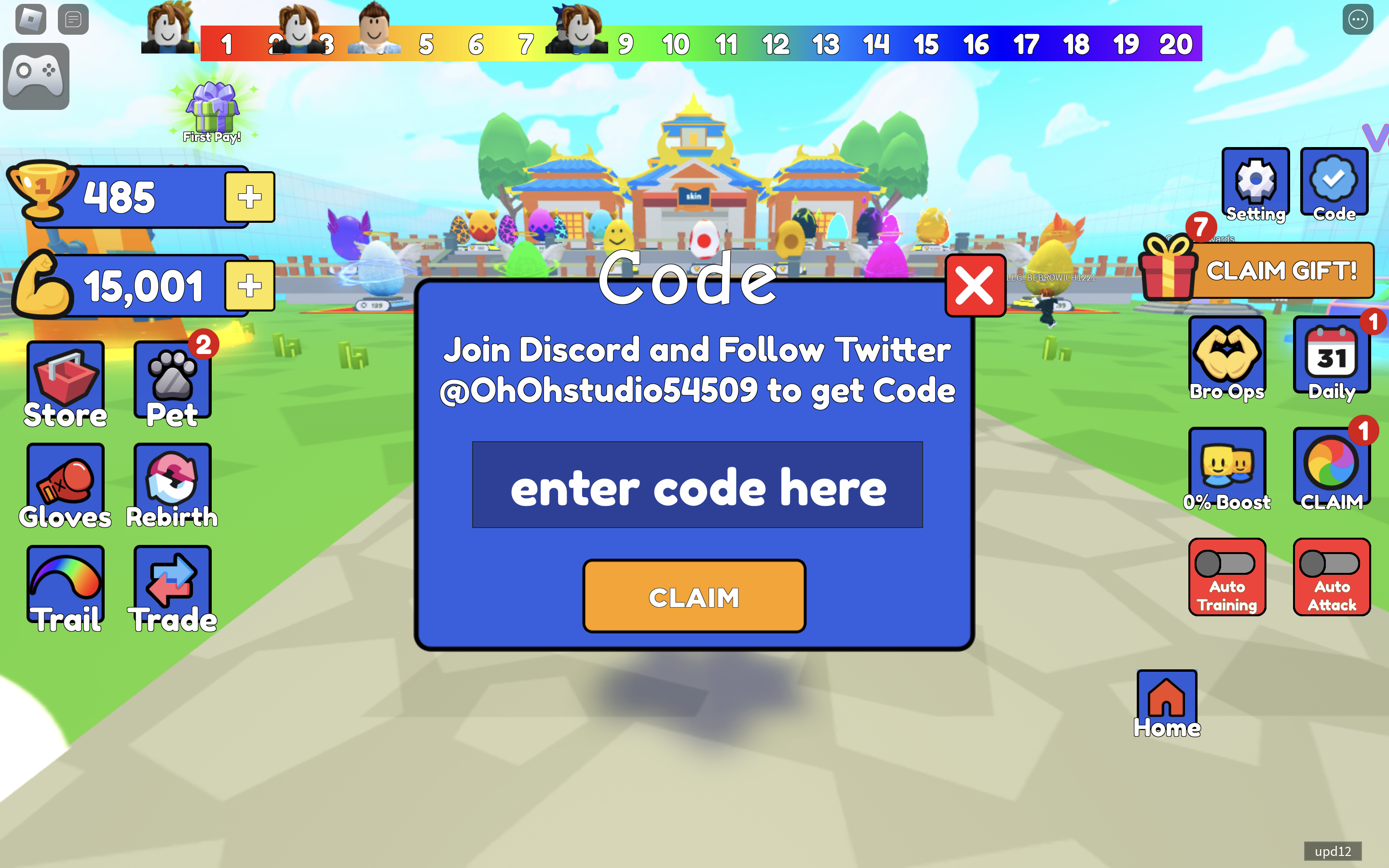 Bro rescue simulator redeeem codes