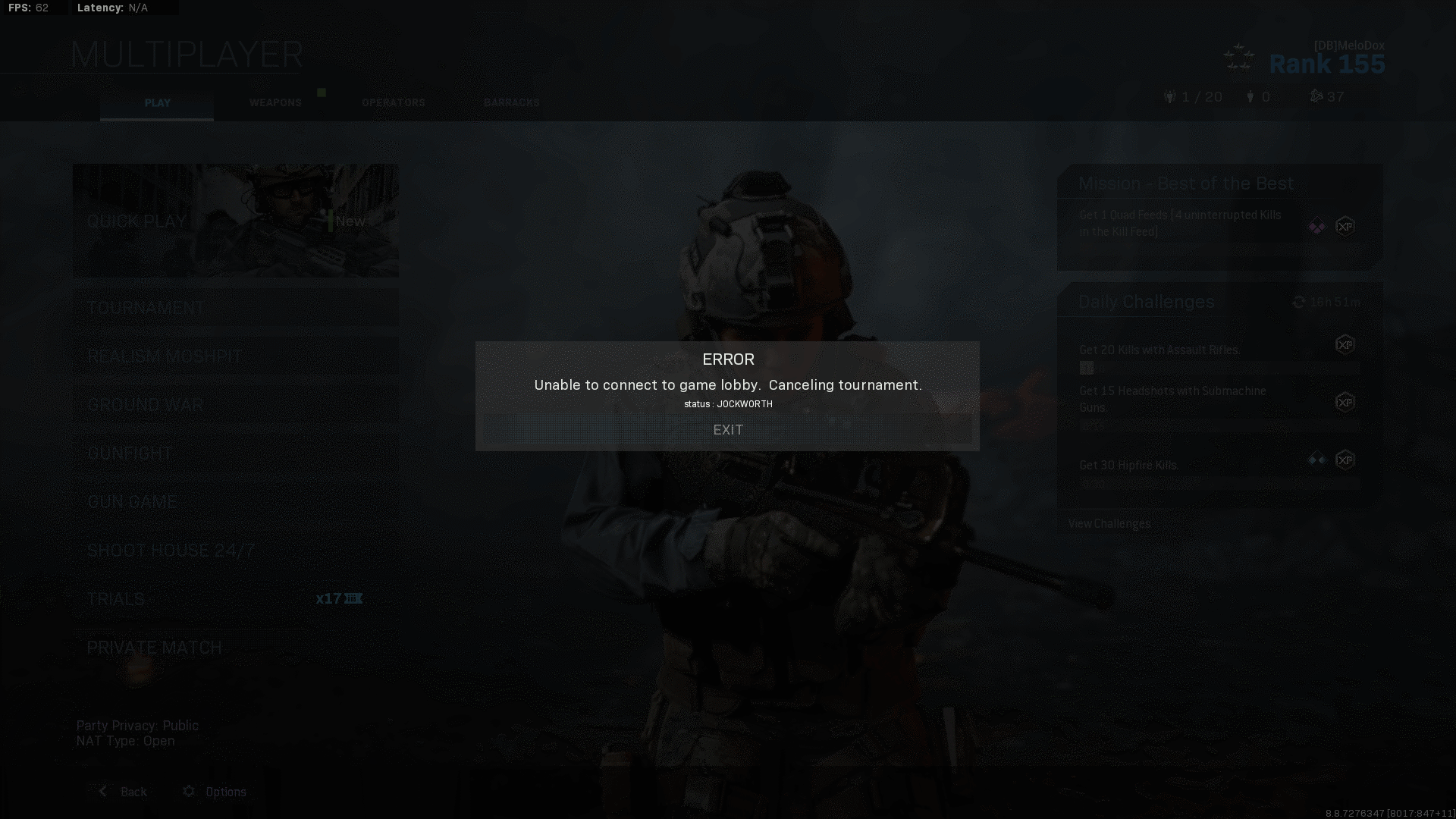 Call of duty modern warfare jockworth