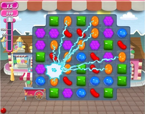 Candy crush colour bomb effect