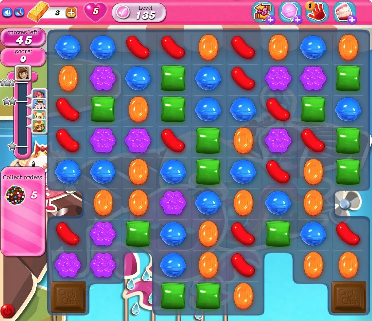 Candy crush level 135