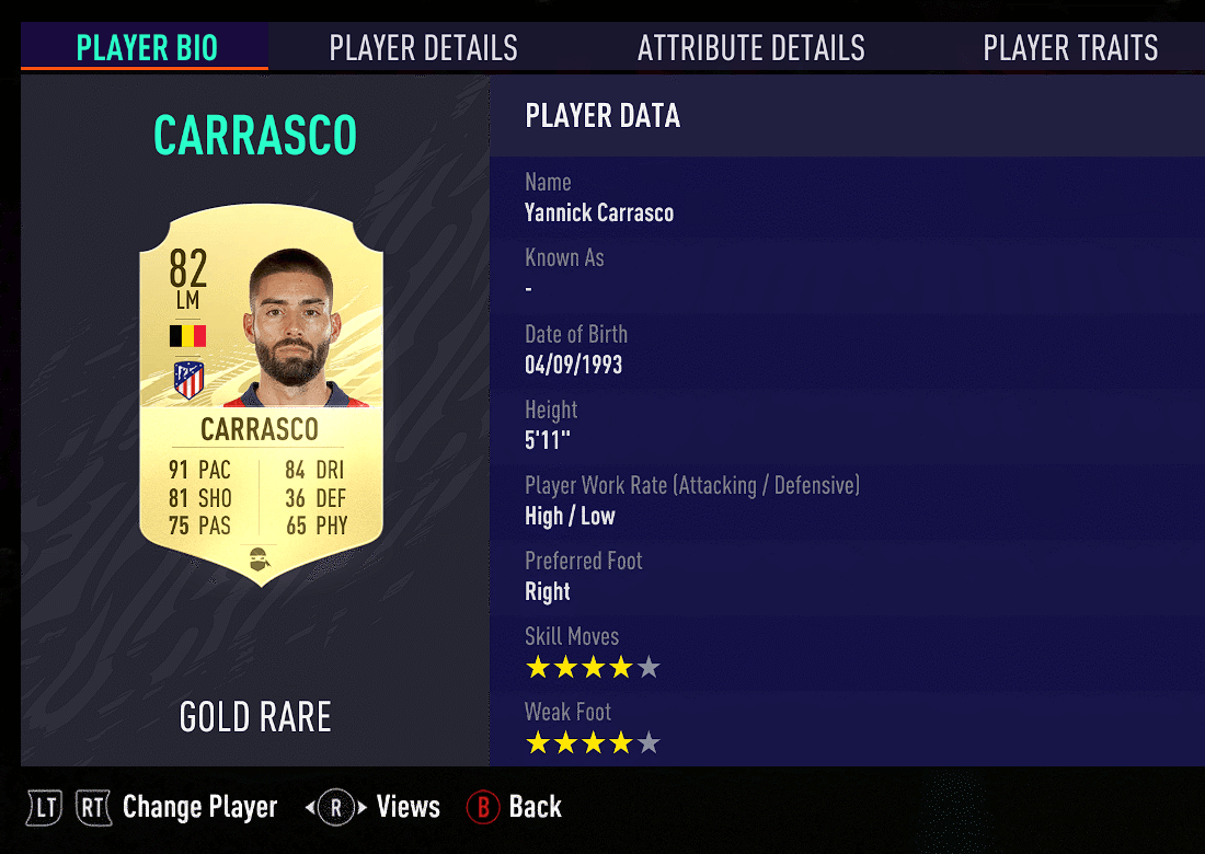Carrasco fut card