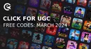 Click for ugc codes march