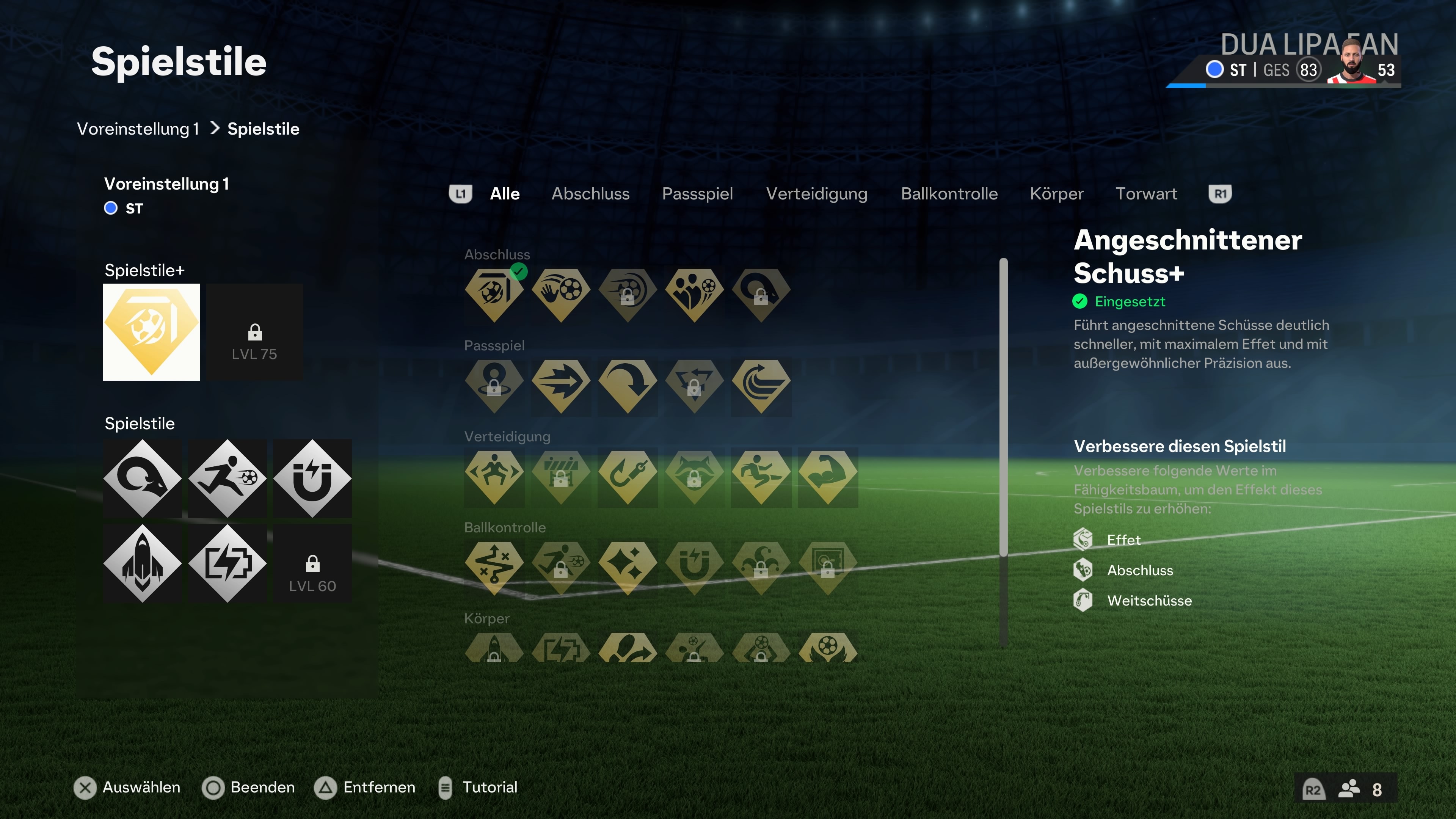 Clubs playstyles