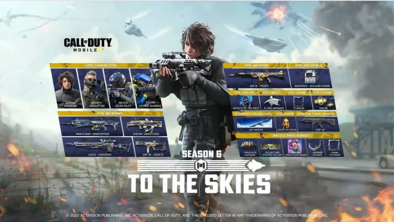 COD Mobile Season 6 2022 Battle Pass To The Skies