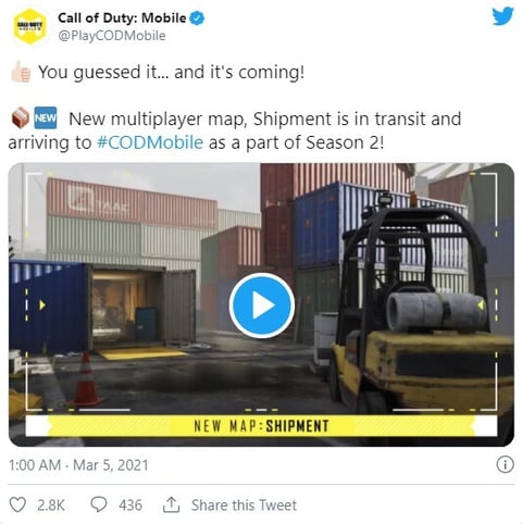 Cod mobile shipment map