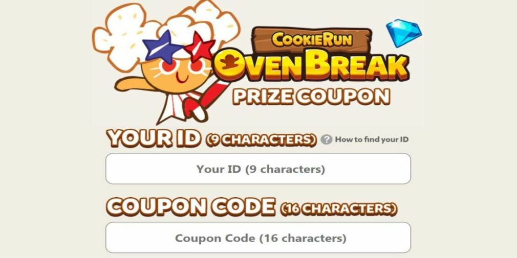 Cookie Run Ovenbreak redeem screen