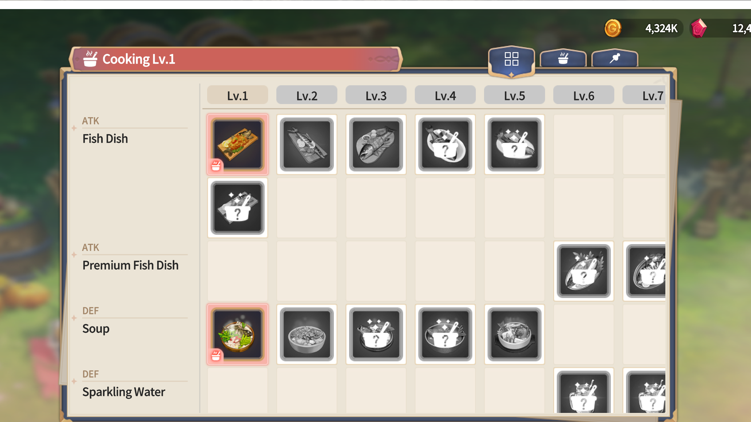 Cooking summoners war