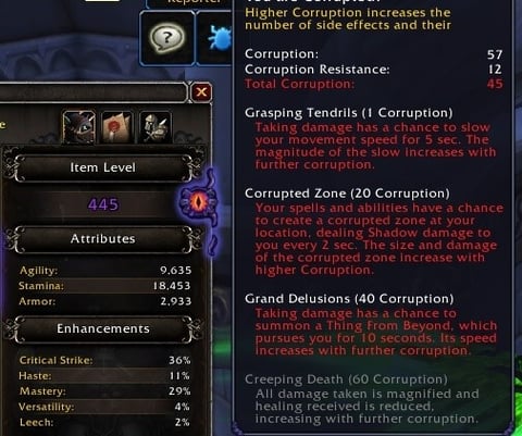 Corrupted gear wow raid nyalotha