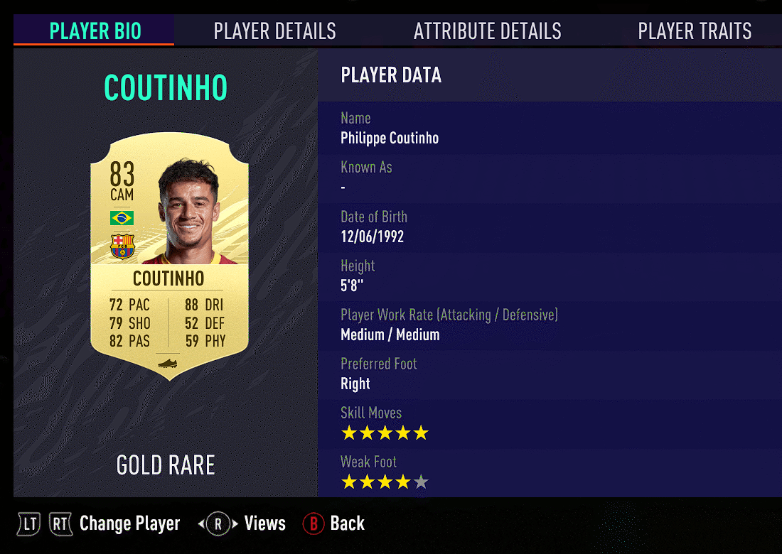Couthinho fut card