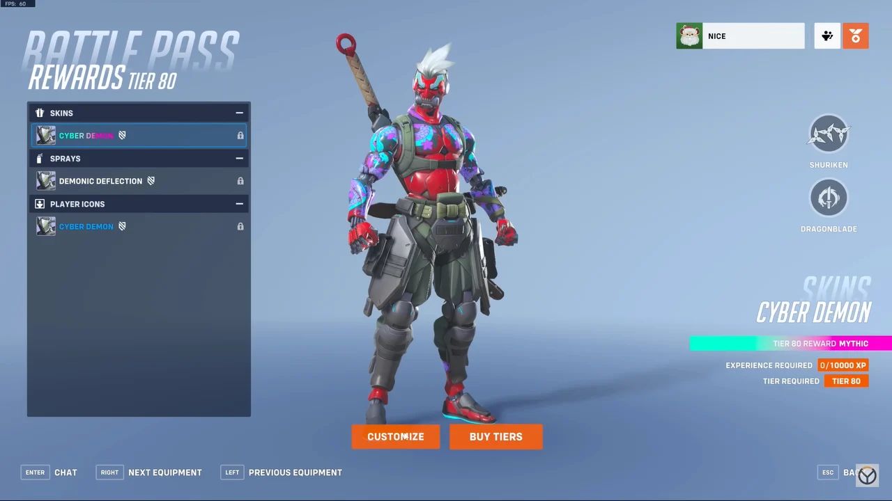 Skin Ciberdemonio para Genji