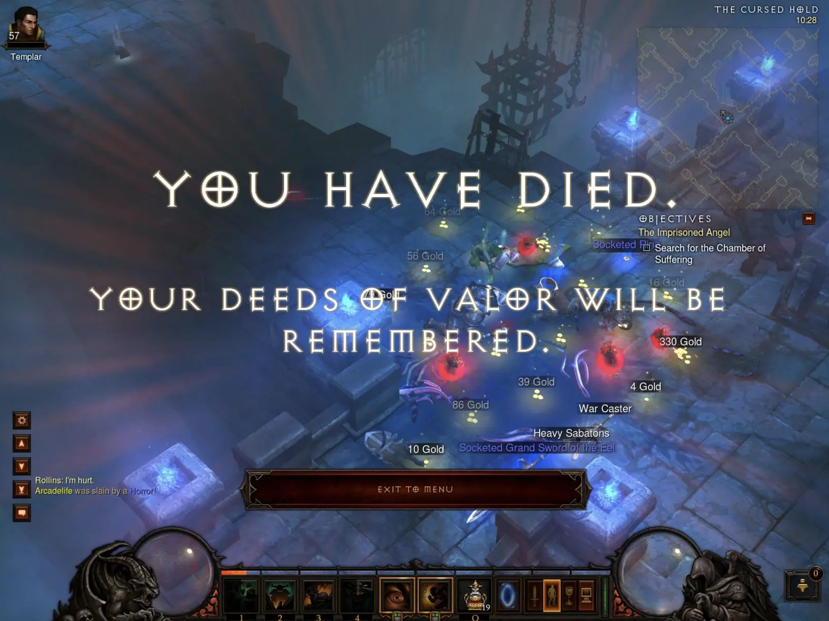 Diablo hc death