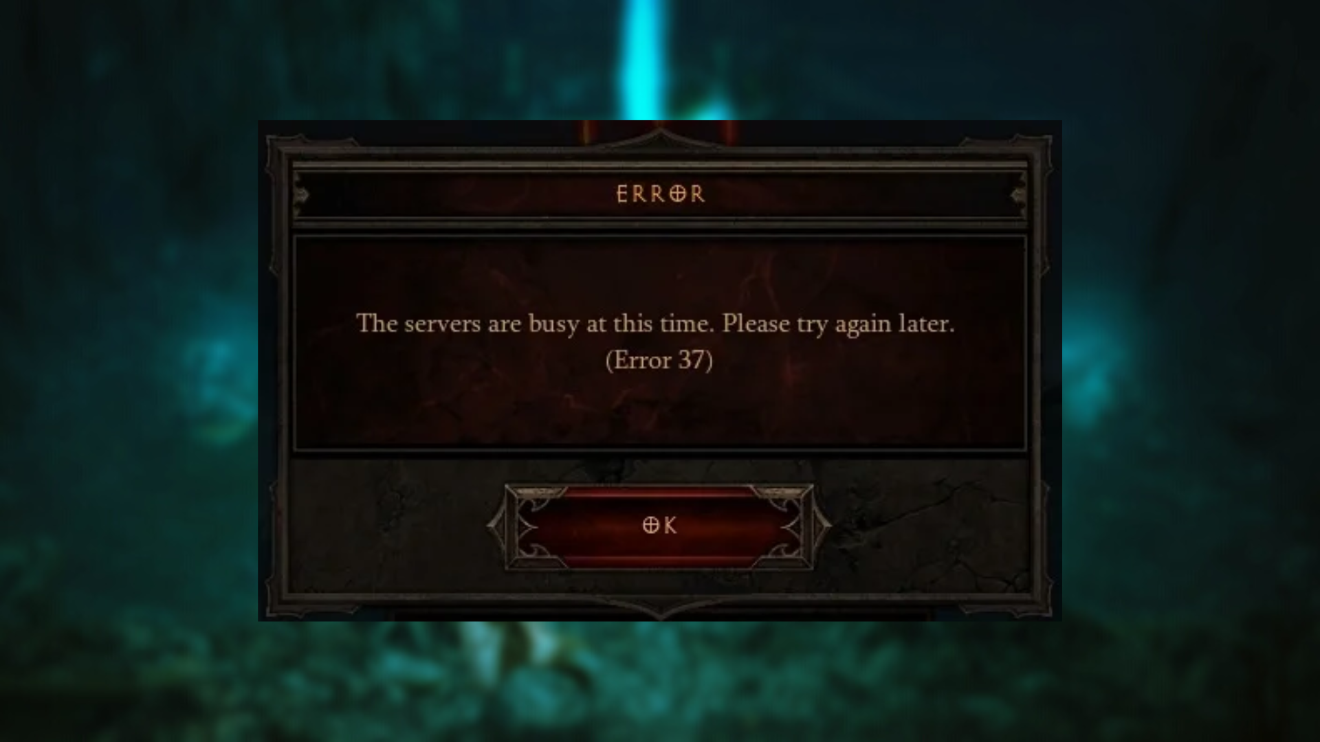 Diablo 3 Error Code 37