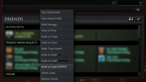 Dota 2 guild invite 2013