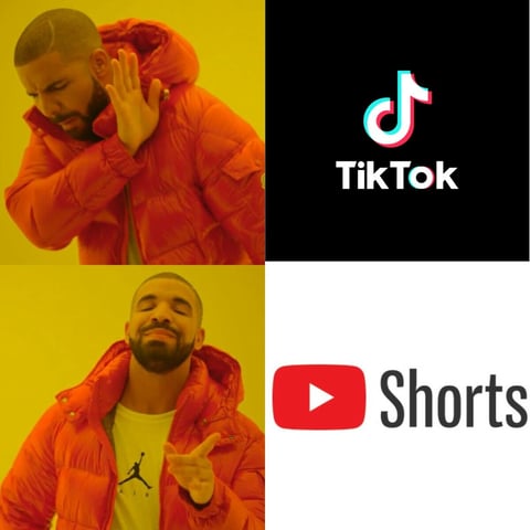 Drake meme tiktok youtube card