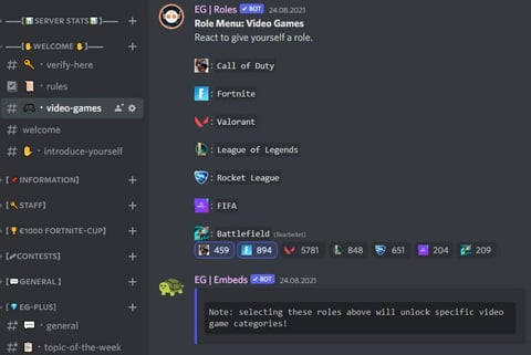 Earlygame discord roles