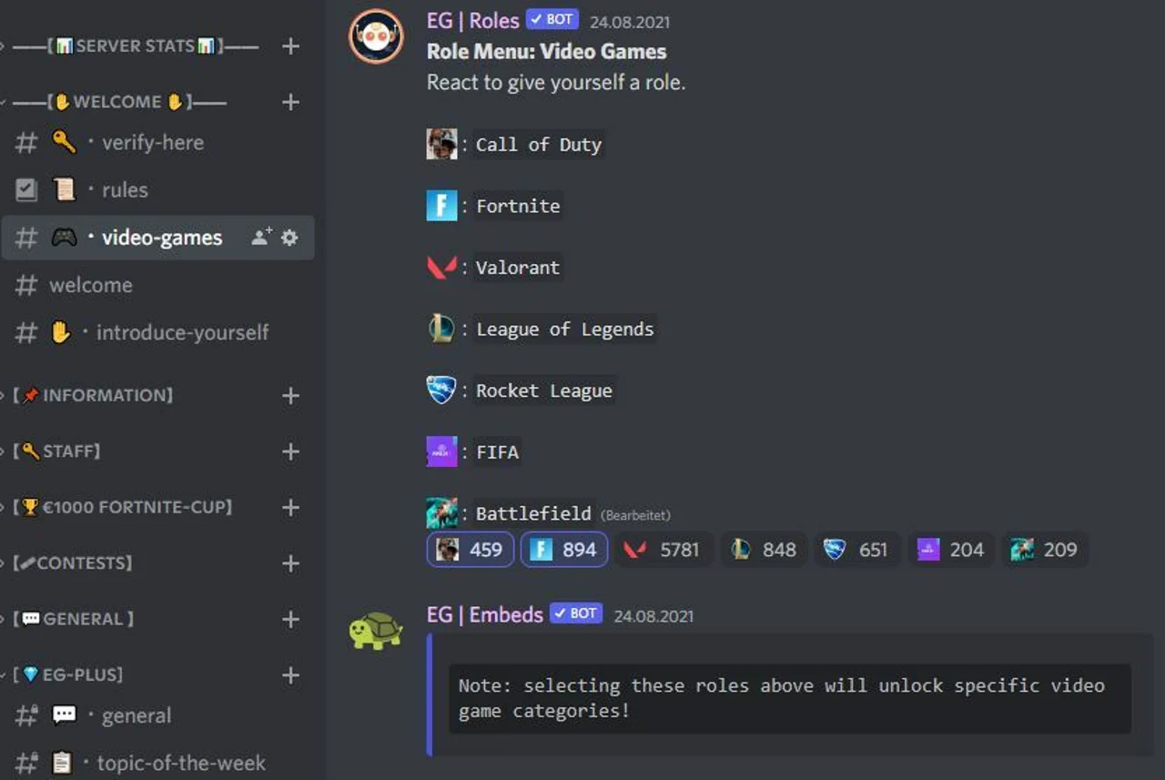 EarlyGame Discord Rollen