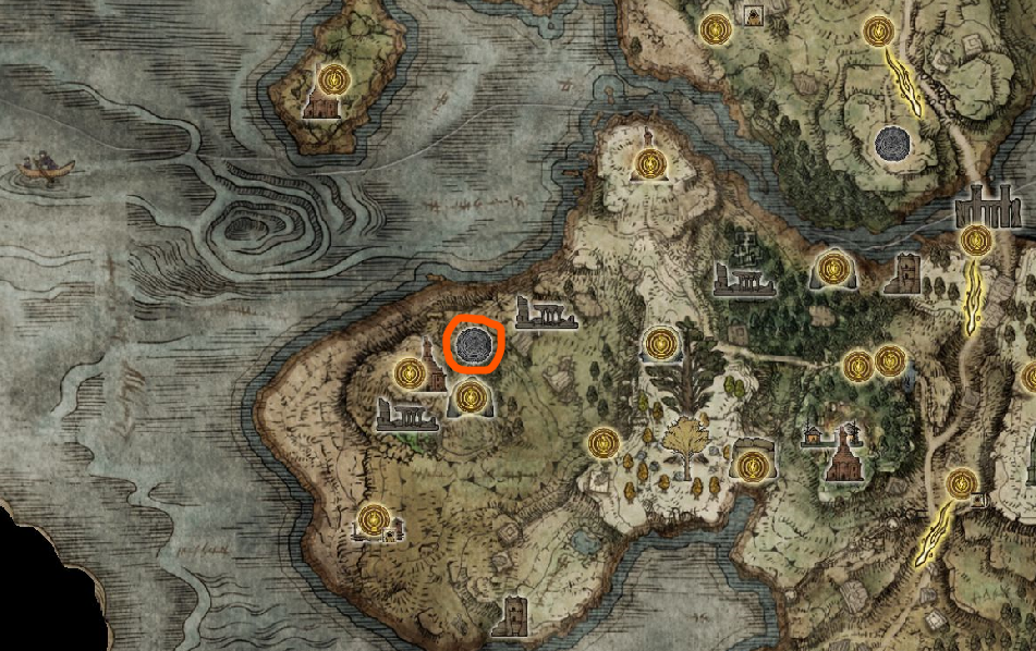 Elden Ring Map Weeping Penisula