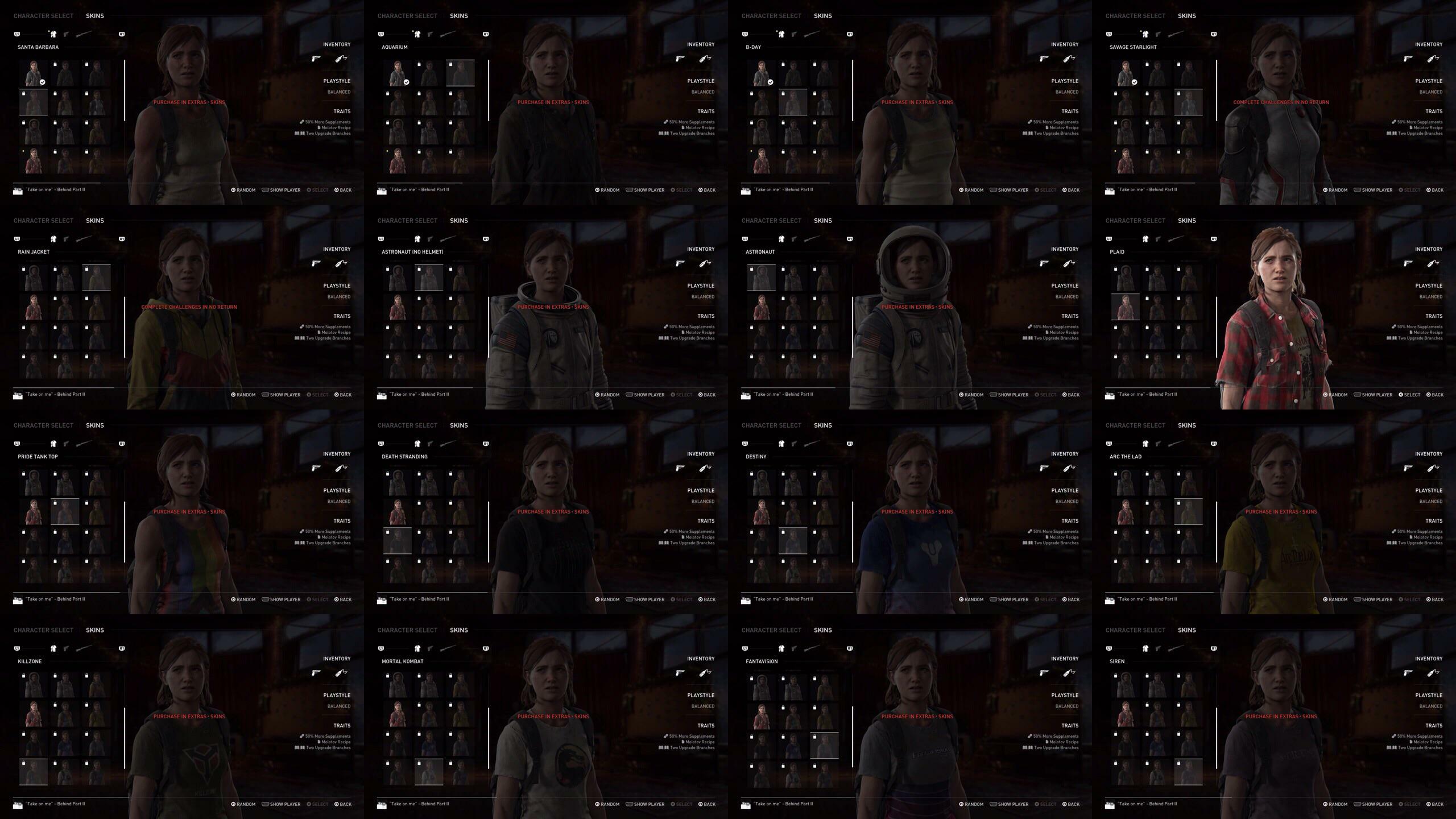 Ellie skins last of us 2 leak