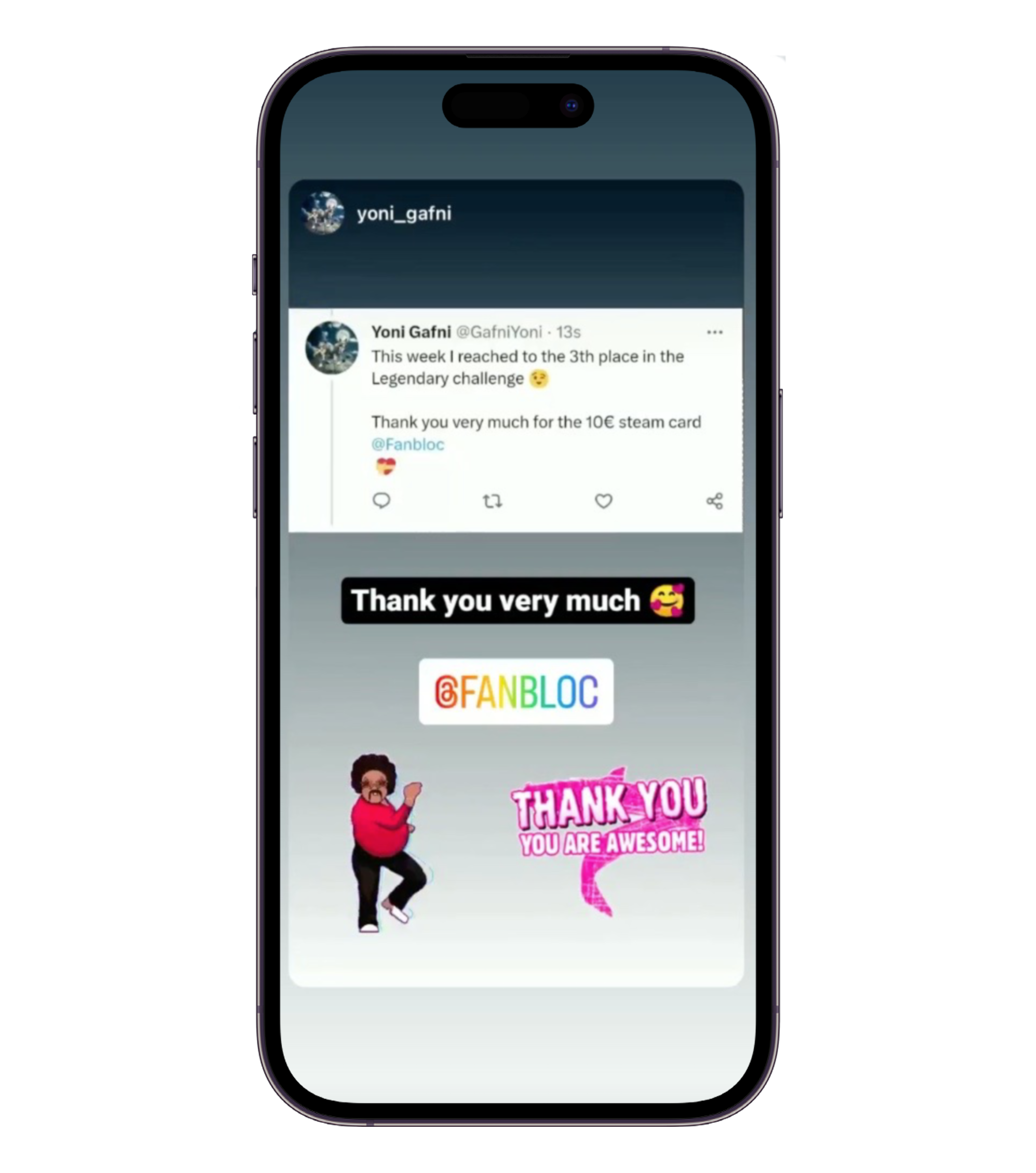 Fanbloc thank you