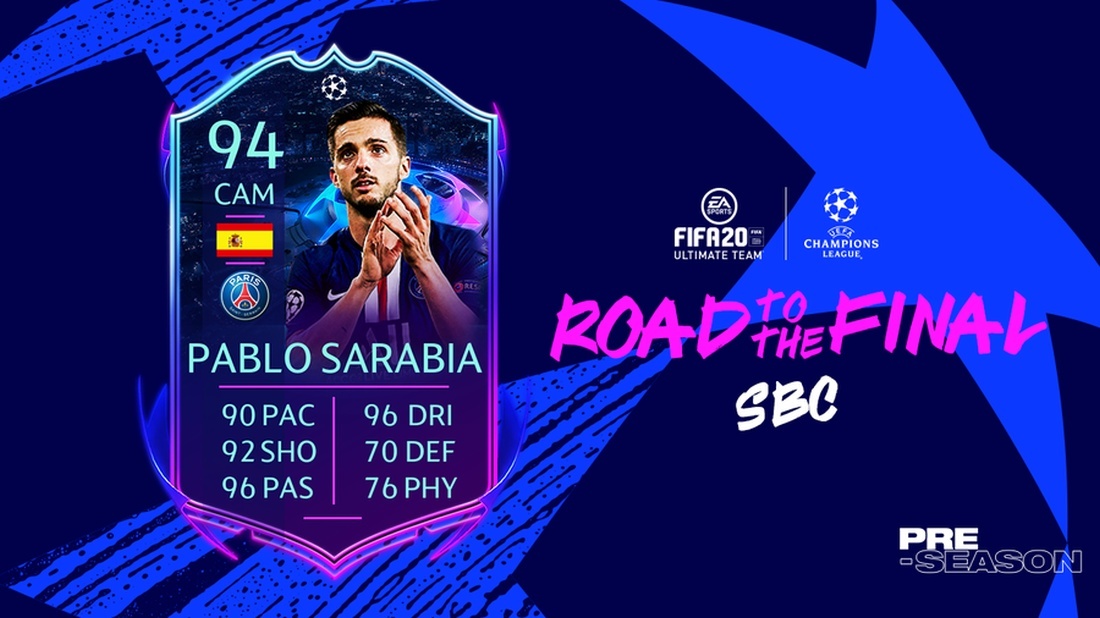 Fifa 20 pablo sarabia rttf sbc