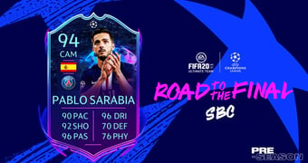 Fifa 20 pablo sarabia rttf sbc