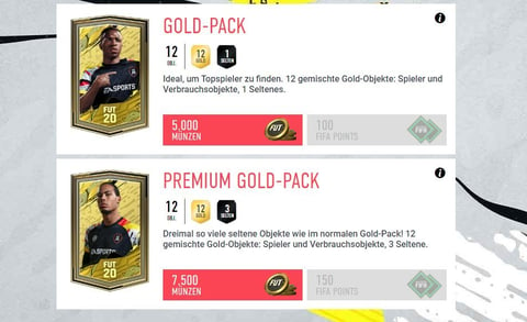 Fifa 20 packs