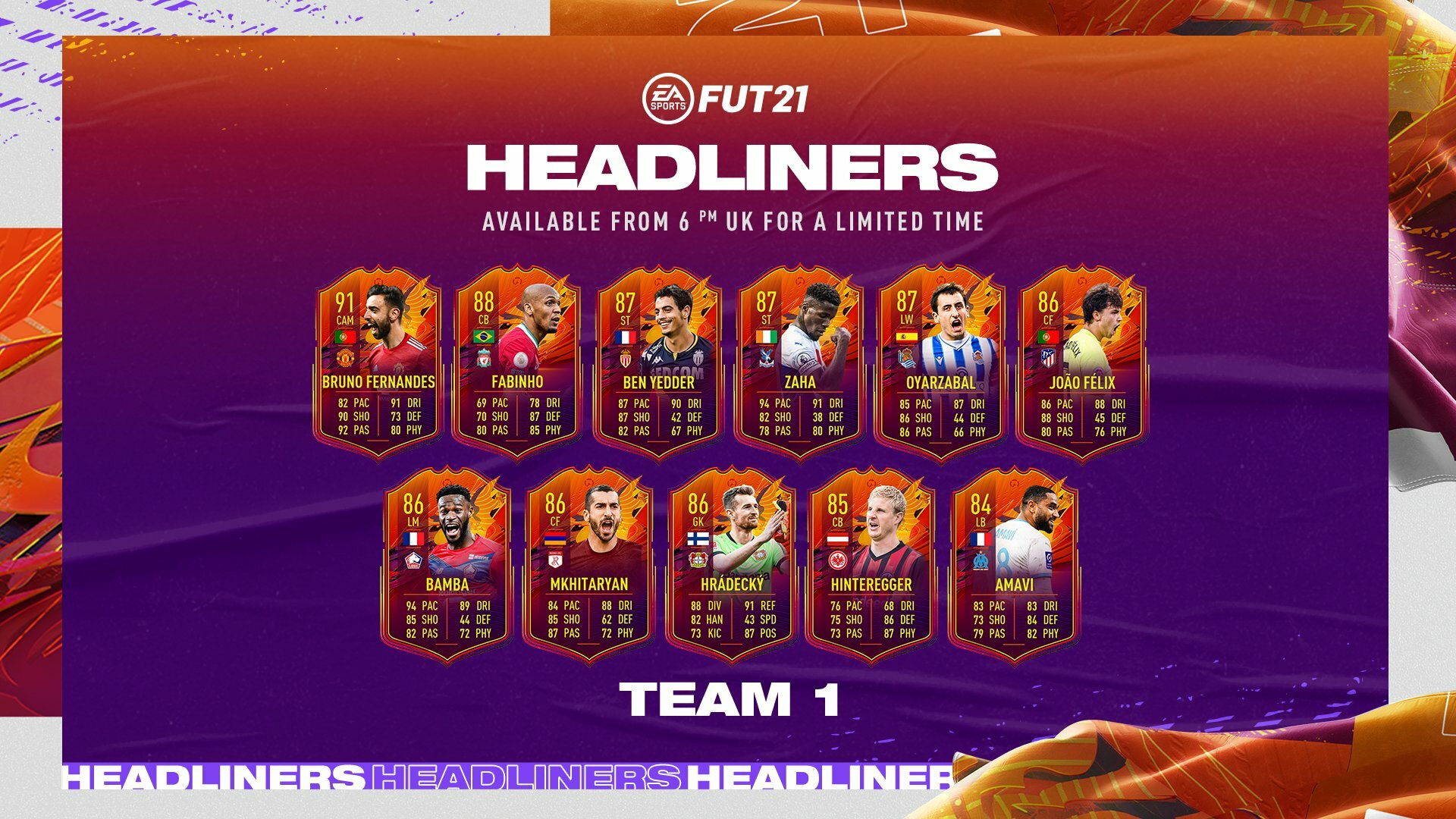 FIFA 21 Headliner Event - Team 1