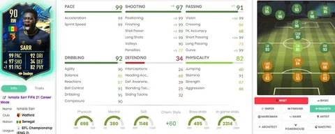 Fifa 21 ismaila sarr tots sbc solution stats