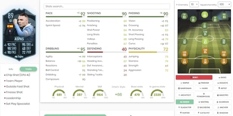 Fifa 21 la liga potm aspas card