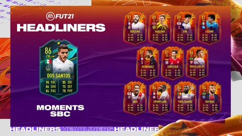 Fifa 21 player moments dos santos sbc