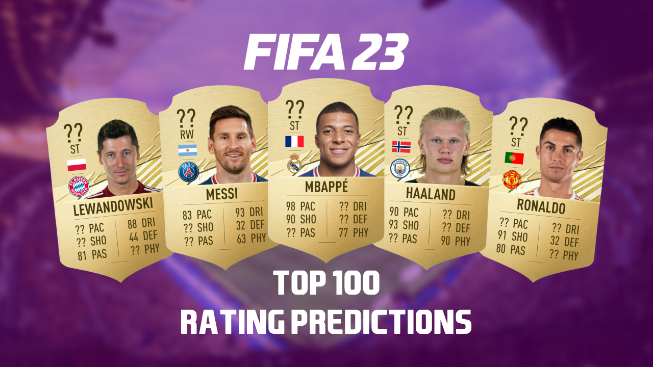 Fifa 23 top 100 rating prediction