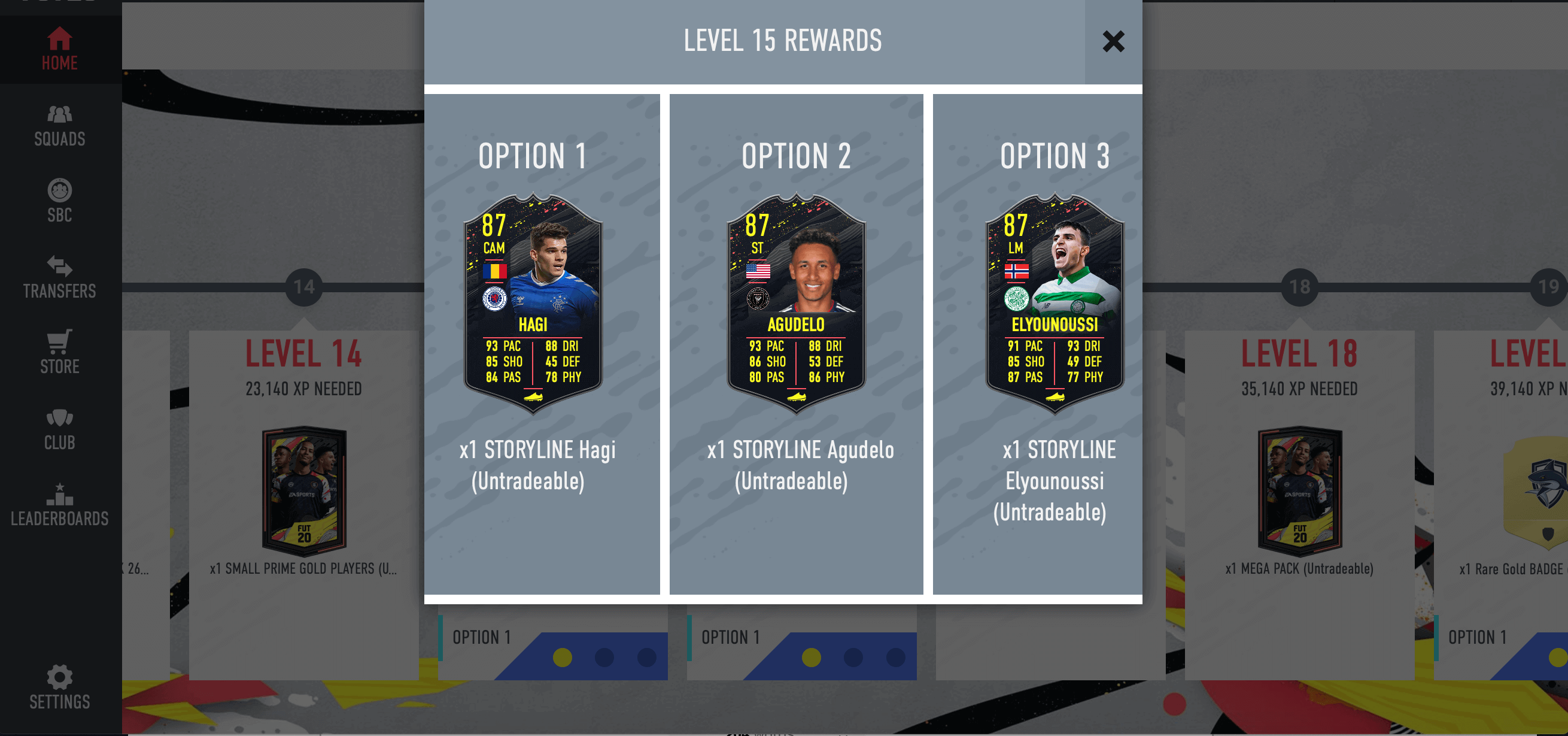 Fifa season 6 objectives level 15 rewards