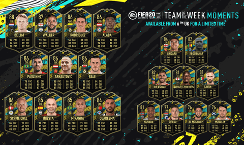 Fifa20 totw moments