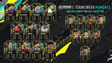 Fifa20 totw moments team5