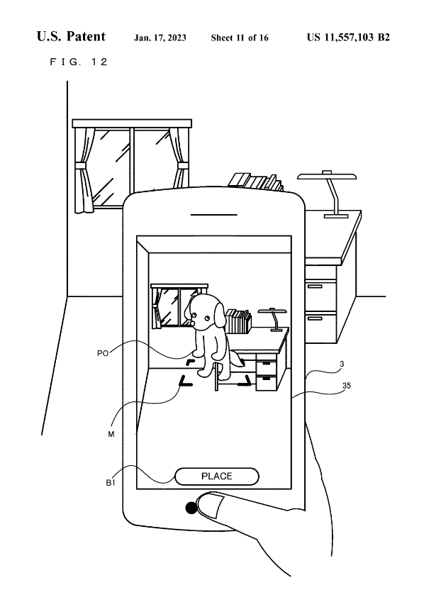 Nintendo Patent for pet simulator on Mobile, p. 13 of 32