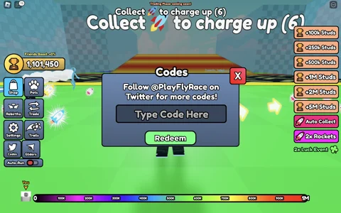 Fly race redeem codes