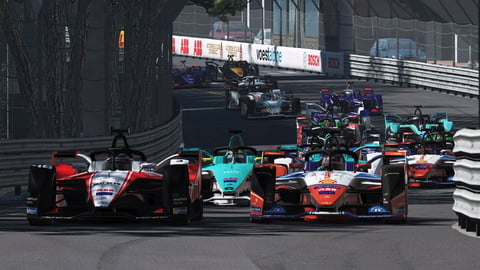 Formula e race at home