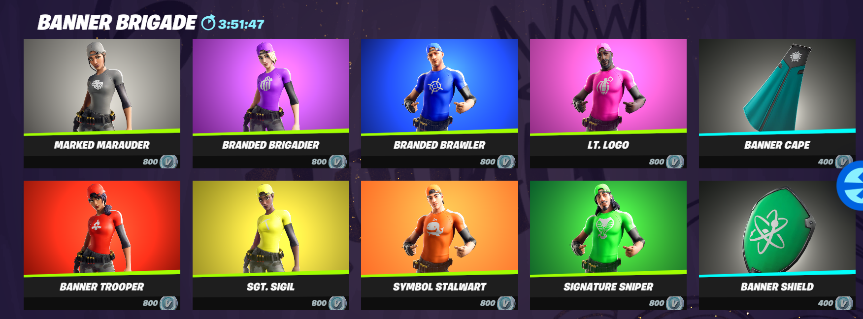 Fortnite banner brigade fortnite item shop