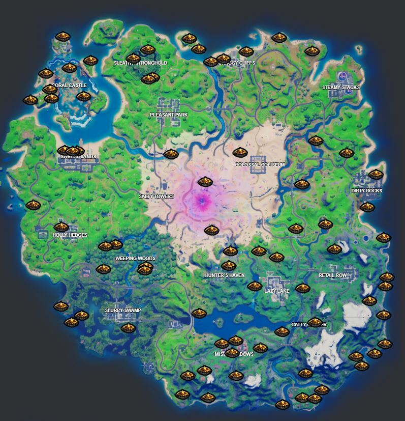 Fortnite campfire loacations