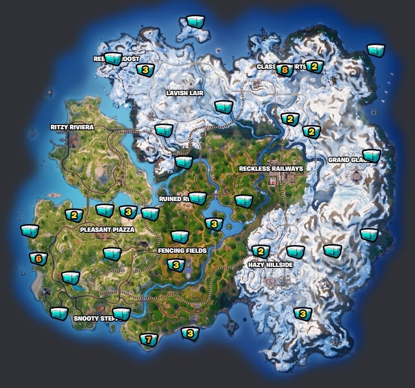 fortnite coolers locations