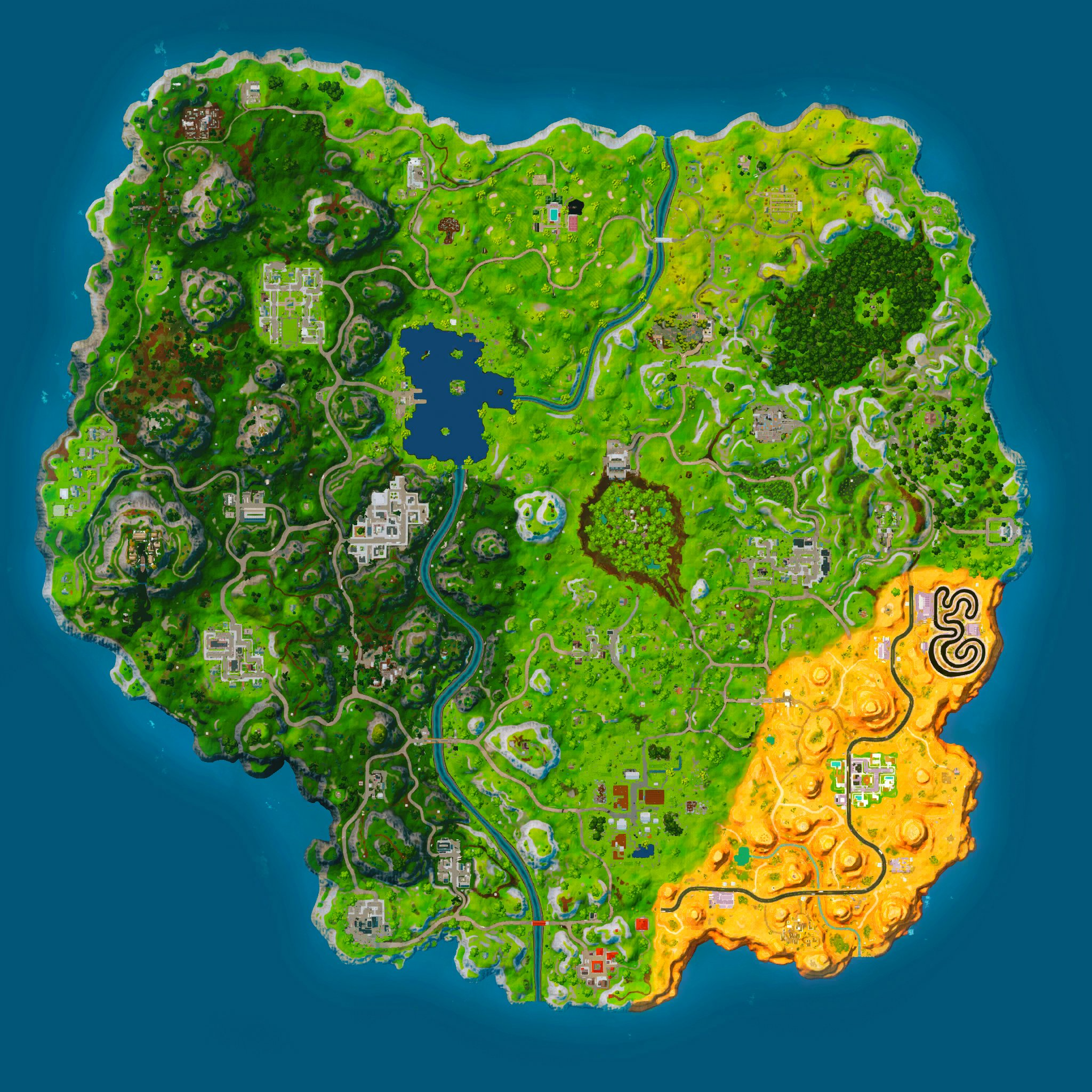 mapa del Capítulo 1 de Fortnite OG